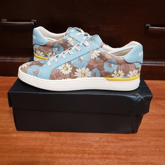 COACH Lowline Coated Canvas Sneakers - Picture 3 of 10